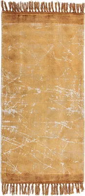 Zdjęcie produktu dla BELIANI Dywan pomarańczowy wiskoza z bawełną z frędzlami 80 x 150 cm styl nowoczesny glamour
