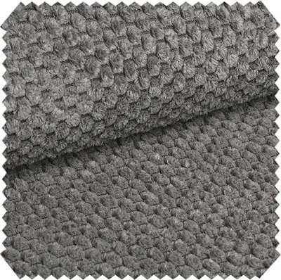 Produktbild von novely® ZEVEN Plüschiger Möbelstoff in Cord-Optik - Ultraweicher Polsterstoff mit Kachelmuster - Extrem Robuster Bezugstoff - Pflegeleichte Meterware 1lfm - Farbe: 07 Graphit Grau