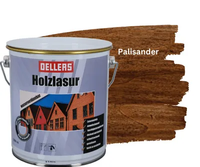 Produktbild von OELLERS Holzlasur wasserbasiert 2,5L Palisander Dünnschichtlasur Imprägnierung Grundierung Lasur