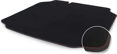 Produktbild von Kofferraummatte für Seat Leon SC 3 5F Velours Matte Kofferraum Schutzmatte Original Qualität Autoteppich, Ziernaht Rot