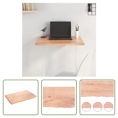 Produktbild von The Living Store Tischplatte Hellbraun 60x40x2 cm Massivholz Eiche Behandelt