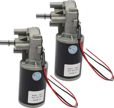 Produktbild von DC Getriebemotor - 60 W 12 V Zahnradmotor - Ø63 mm - Hohe Leistung - Aluminiumgehäuse - Kabelanschluss - Schwarz