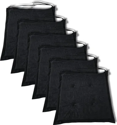 Immagine prodotto di Set 6 cuscini per sedie 40x40x3 cm comodi antiscivolo - 0001