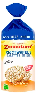 Productafbeelding van Zonnatura Rijstwafel naturel  (130 gr)
