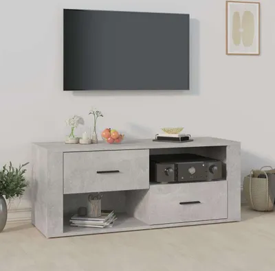 Produktbild von "2026 Promotion" TV-Schrank - TV-Lowboard - Betongrau 100x35x40 cm Holzwerkstoff - TV-Regal CC28916