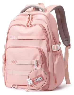 Immagine prodotto di Zaino per scuola, modello per ragazze adolescenti, impermeabile, colore rosa, codice prodotto 8126
