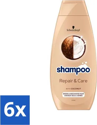 Zdjęcie produktu dla Schwarzkopf - Szampon Repair & Care - Regeneruje zniszczone włosy - 400 ml - Value pack - 6 szt