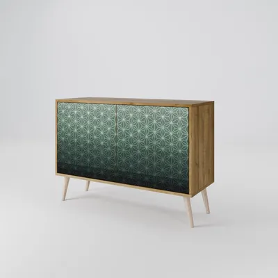 Produktbild von Spacerebels Kommode mit 2 Türen - Sideboard Komodenschrank - Highboard - Kleiderschrank Möbel - Wohnzimmer Schlafzimmer - 57,5×111×42 (HxBxT)