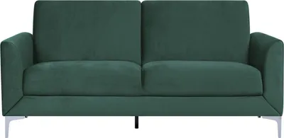Produktbild von BELIANI Sofa Dunkelgrün Samtstoff 3-Sitzer Minimalistisch Wohnzimmer