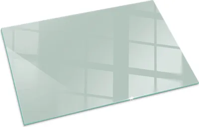 Produktbild von Farbe Hellgrün – Glasbodenplatte für – Kaminofen – Kaminplatte Glas – Schutzglas – Funkenschutzplatte –Glasbodenplatte Feuerfeste – Hitzeschutzplatte – Bodenschutz aus Glas – 100x70 cm