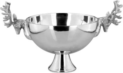 Produktbild von Schale mit Hirschkopfgriffen auf Fuß Ø 50 cm