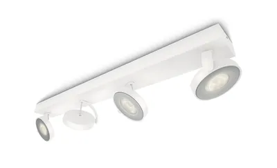 Image de Philips WarmGlow LED Spot plafond/mur Clockwork, 4×, Spots, Ampoules non remplaçables, 4 ampoules, LED, 18 W, 2700 K