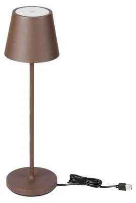 Immagine prodotto di V-TAC Lampada LED da Tavolo 1.5W ricaricabile in Alluminio con caricatore Wireless e Touch Dimmerabile Colore Corten 3000K IP54- 23446