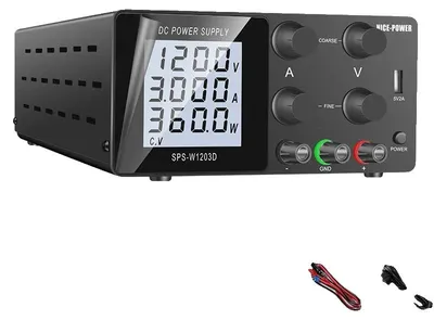 Obrázek produktu pro Napájení ze sítě, nastavitelná napětí, LCD displej, SPS-W1203D