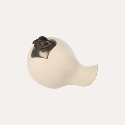 Immagine prodotto di KEYHOMESTORE | Statuina Chioccia In Vetroceramica Bianco Avorio