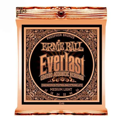 Produktbild von Everlast Medium Light Coated Phosphor Bronze Akustiksaiten 12-54 (2546)