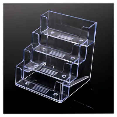 Produktbild von Visitenkartenhalter aus Acryl, 2 Stück mit 4 Fächern