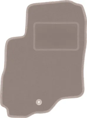 Produktbild von Fahrerfußmatte Velours beige passend für Mitsubishi Outlander I (2001-2006, SUV) – mit Befestigungen – passgenau