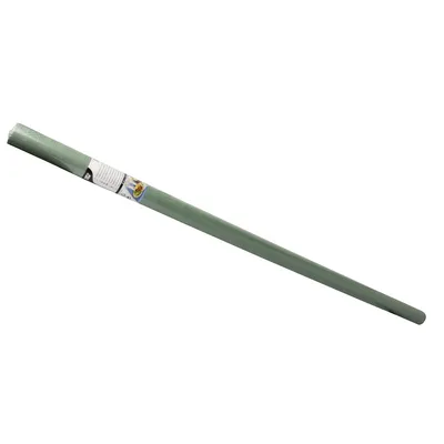 A roll of dark green damask tablecloth on a white background.
