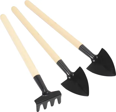 Produktbild von 3-teilige Mini-Gartengeräteset für Sukkulenten und Bonsai-Pflanzen - ideal zum Umtopfen und Pflegen