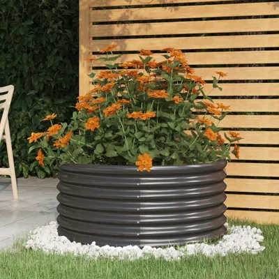 Produktbild von Möbel-Stil Pflanzkübel Pulverbeschichteter Stahl 80x80x36 cm Anthrazit"2024"Neu CC8822470