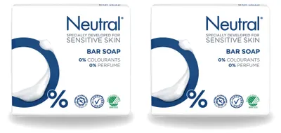 Productafbeelding van 2 x Neutrale zeepblokken, parfumvrij - 100 g - Voordelige verpakking - 2 stuks
