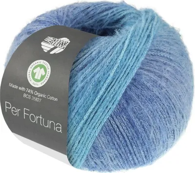 Produktbild von Lana Grossa - Per Fortuna Degrade GOTS 0104 türkis azurblau hellblau blau