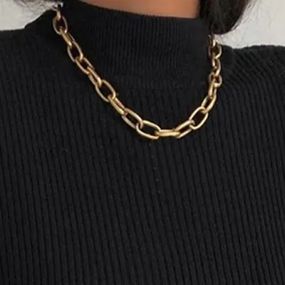 Produktbild von Moderne Cadena Halskette - Golden / Typ3 für empfindliche Haut KP7449
