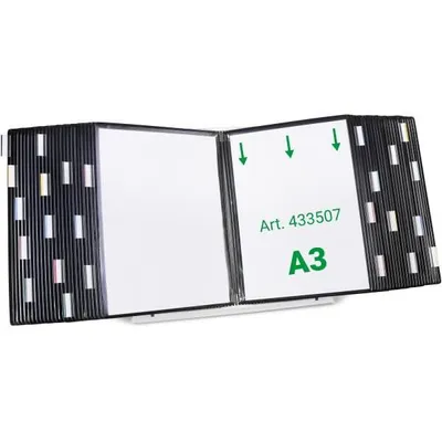Produktbild von tarifold Sichttafelsystem 433507 DIN A3 schwarz mit 50 St. Sichttafeln, 1 St.