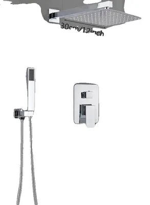 Productafbeelding van Doucheset, modern design, dubbele bediening, 2-weg, 12 inch