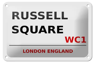 Produktbild von Blechschild London 18x12cm England Russell Square WC1