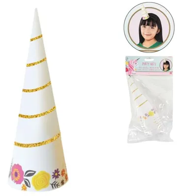 Immagine prodotto di Magico Cappello da Festa in Carta Unicorno 17 Cm 8 Pezzi