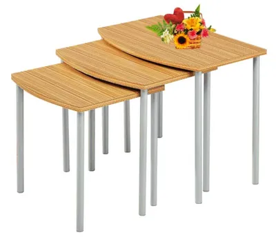 Produktbild von Dreisatztisch Beistelltisch Blumentisch Nachttisch Hocker Ablage Holz Metall
