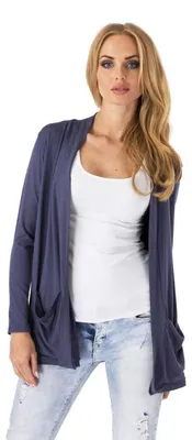 Produktbild von Damen Cardigan Poncho; Grafit S/M 36/38