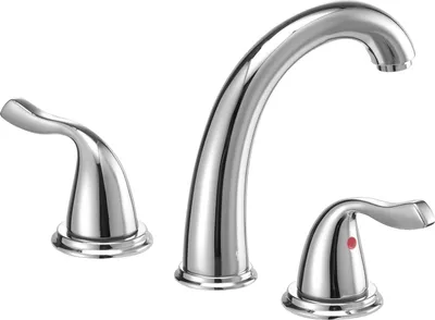 Produktbild von SucceBuy Römische Badewannenarmatur mit 3-Loch-Design und 2 Griffen, Edelstahl-Wannenhahn mit geschwungenem Auslauf für die Montage auf dem Wannenrand, ideal zum Baden in Silber