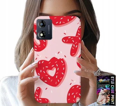 Image de Etui pour Motorola Moto E13 - Femmes, Fashionable Xoxo Heart Designs + Foil