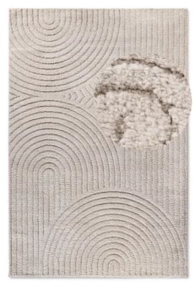 Produktbild von Elle Decoration Kurzflor Teppich, Weiches Hoch-Tief Design Panglao, Taupe
