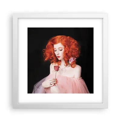 Produktbild von Gerahmtes Poster - Weißer Rahmen - Erz Frau Rose - 30x30 cm - Wand Bild - Wanddeko - Wandbilder - Kunstposter - Wandposter - Bilderrahmen - Bilder - Kunstdruck - Wanddekoration - P2WAC30x30-4369