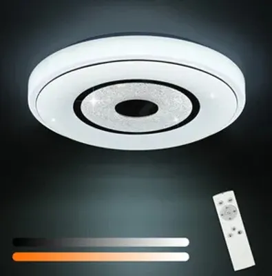 Produktbild von ZMH LED Deckenleuchte Küche Dimmbar  mit Fernbedienung 18W Rund Deckenlampe Sternenhimmel Flurlampe
