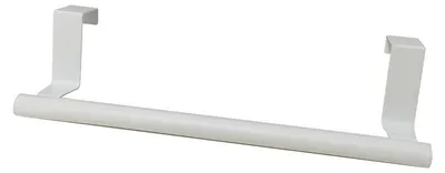 Image de Porte-serviettes en acier inoxydable, barre de serviette sans perçage (blanc, petit, 1 pièce)