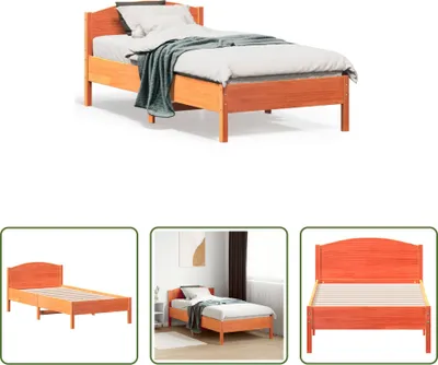 Produktbild von The Living Store Massivholzbett ohne Matratze Wachsbraun 75x190 cm Kiefernholz