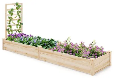 Obrázek produktu pro Vyvýšený záhon s pergolou, smrkové dřevo, rozměry 235 x 63 x 102 cm