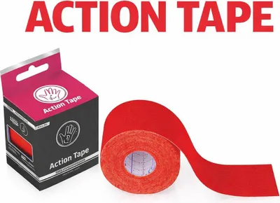 Obrázok produktu pre Kineziologická páska Červená Syntetická netkaná textília 185 g/m² ACTION Tape 5 cm x 5 m