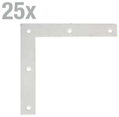 Immagine prodotto di Alberts 849023 Staffa per mobili, zincata gialla, 75 x 75 x 12 mm, set da 25