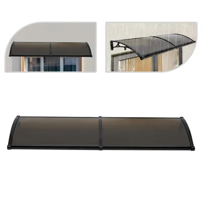 Produktbild von 200 * 60 cm wiata przeciwdeszczowa z łukiem przednich drzwi, wiata przeciwdeszczowa z łukiem, wiata przeciwdeszczowa z łukiem na zewnątrz, ochrona przeciwsłoneczna