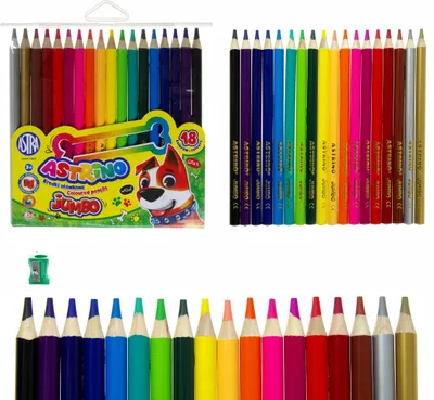 Productafbeelding van ASTRINO jumbo viltstiften, 18 kleuren