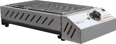 Produktbild von BBQ-Grill - Elektrischer Tischgrill - 2,5 kW Leistung - Edelstahl - Einstellbare Temperatur 50–300 °C - Tragbar - Silber