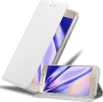 Produktbild von Cadorabo Handyhülle für Samsung Galaxy A8 2015 Schutz Hülle in Silber Cover Etui Book Case Booklet