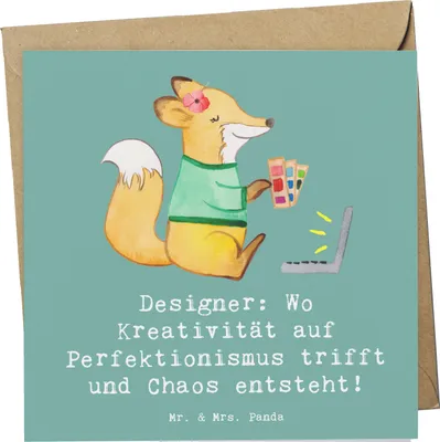 Produktbild von Mr. & Mrs. Panda Grußkarte Designer Magie - Meeresbrise - Geschenk, Grafik-Design, Grafikdesign, Beruf, Kreativität, Berufsprodukte, visuelle Kunst, doppelkarte