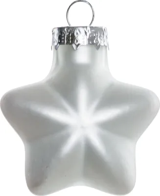 Produktbild von TrendLine Weihnachtskugeln Glas-Sterne 4 cm weiß 12 Stück
